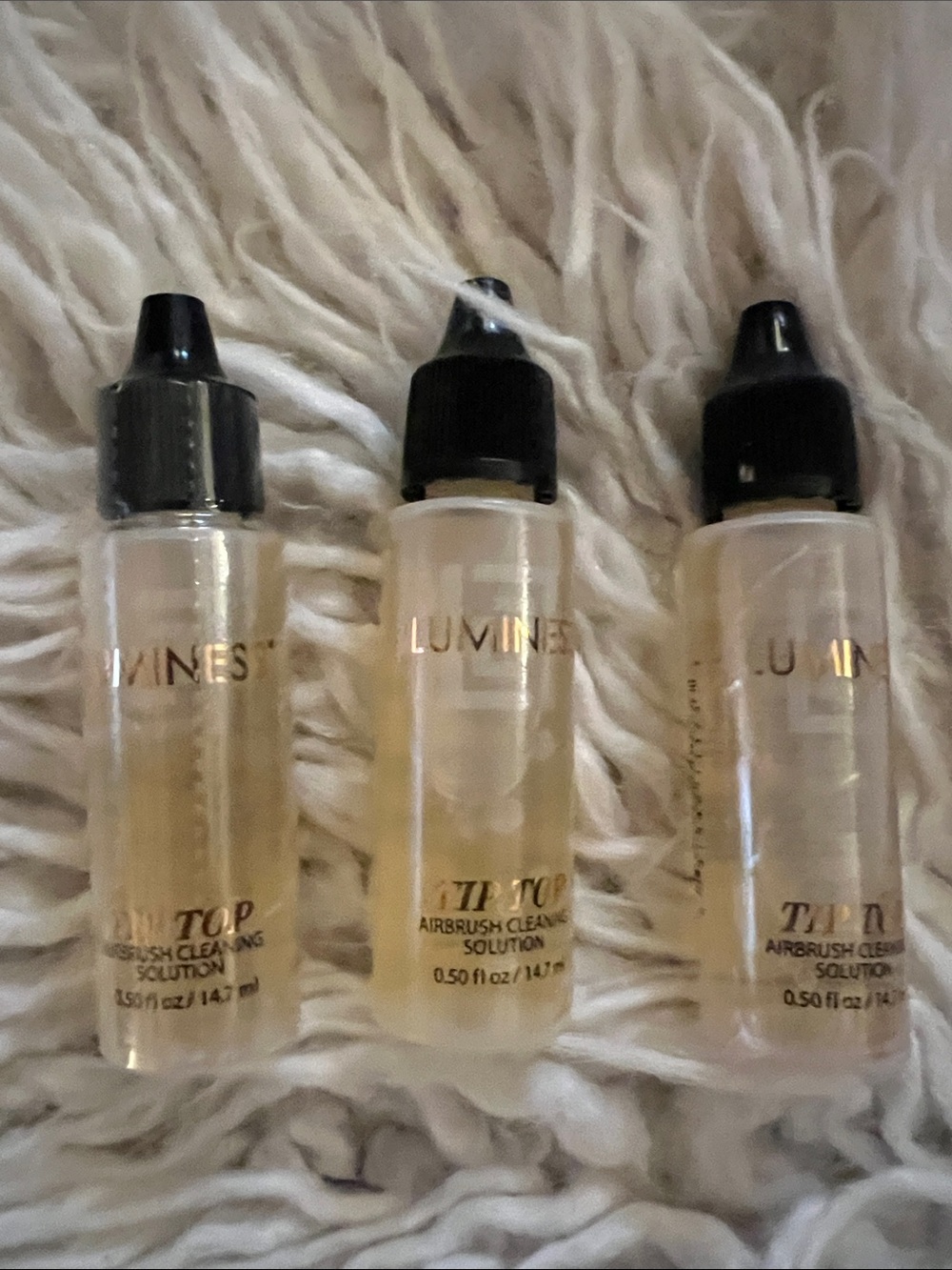Luminess Tip Top Clear Airbrush Cleaning Solution Trio .50 fl oz